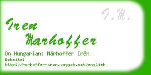 iren marhoffer business card